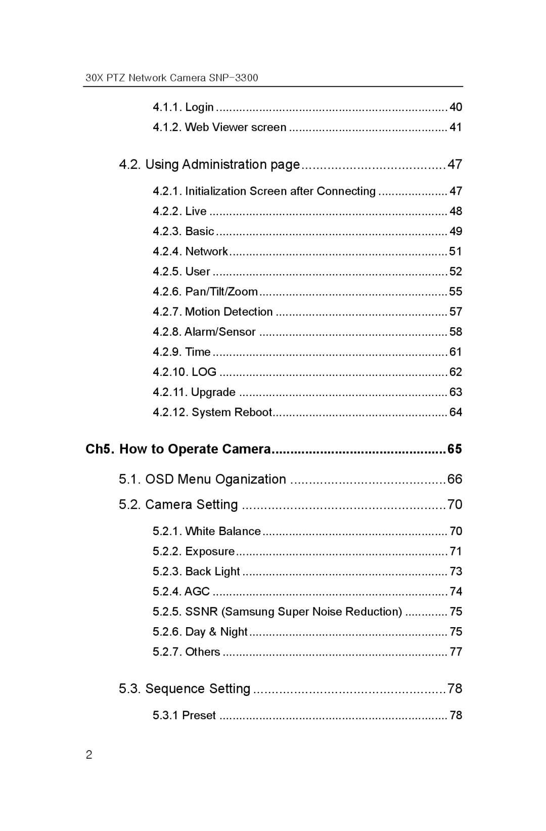 Samsung SNP-3300 user manual Sequence Setting 