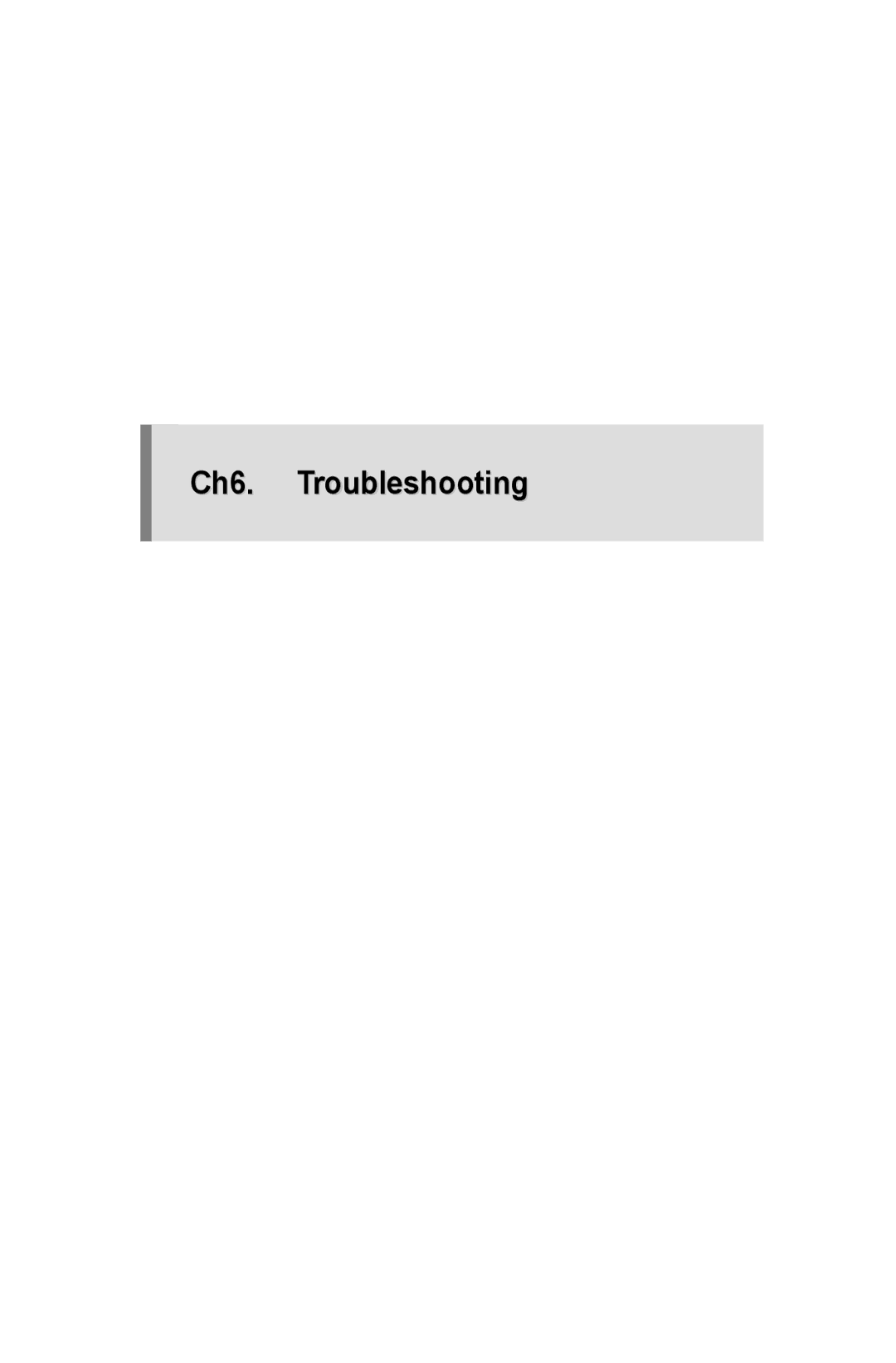 Samsung SNP-3300 user manual Ch6. Troubleshooting 