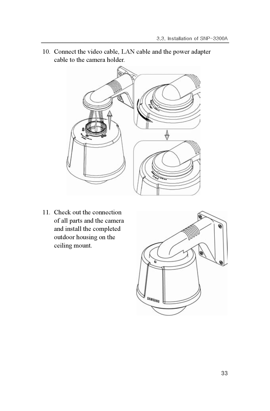 Samsung user manual Installation of SNP-3300A 