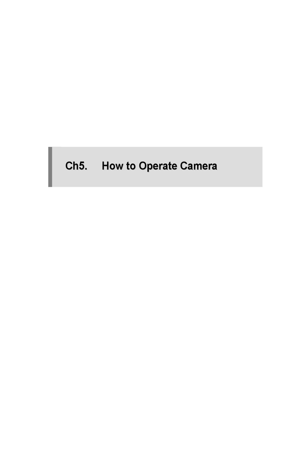 Samsung SNP-3300A user manual Ch5. How to Operate Camera 