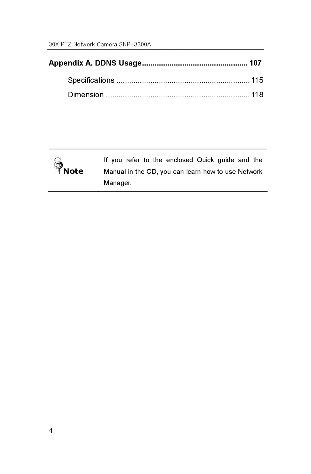 Samsung SNP-3300A user manual 118, 107 