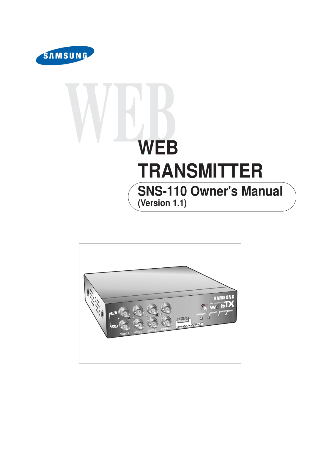 Samsung SNS-110P manual Web 