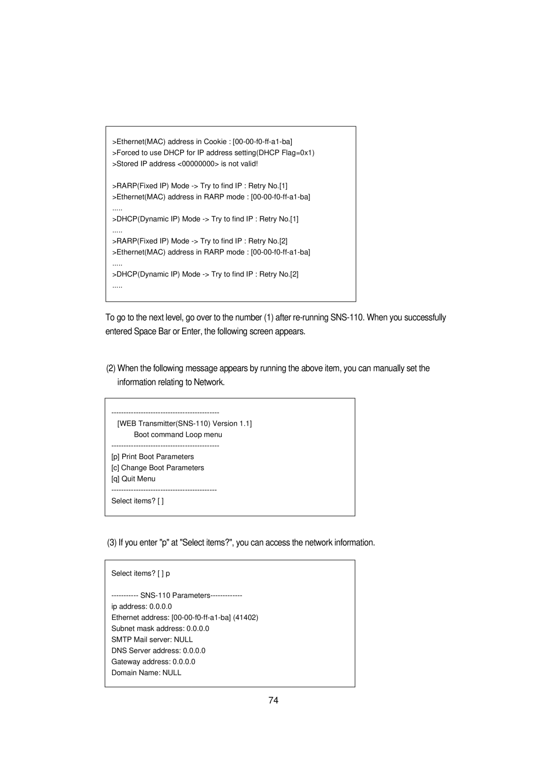 Samsung SNS-110P manual 