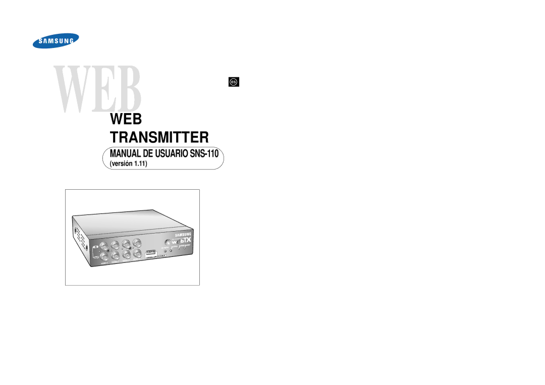 Samsung SNS-110P manual WEB Transmitter, Versión 