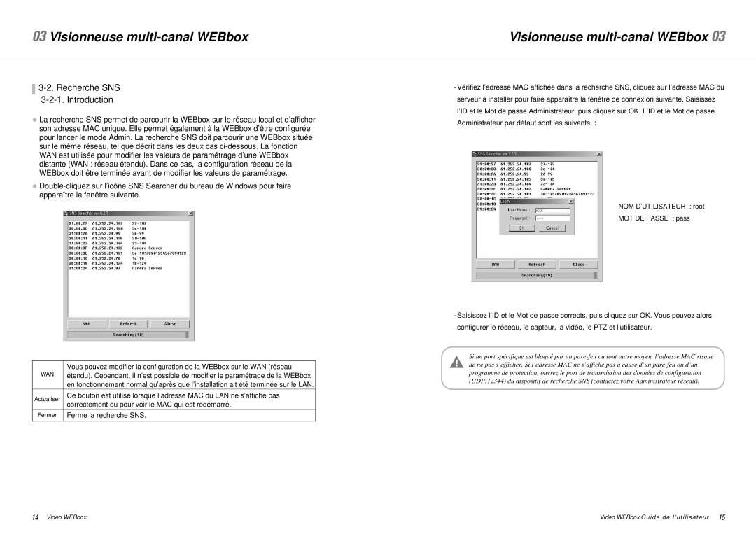 Samsung SNS-200P manual Recherche SNS Introduction 