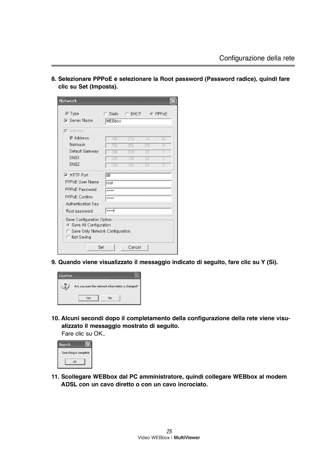 Samsung SNS-200P manual Fare clic su OK 