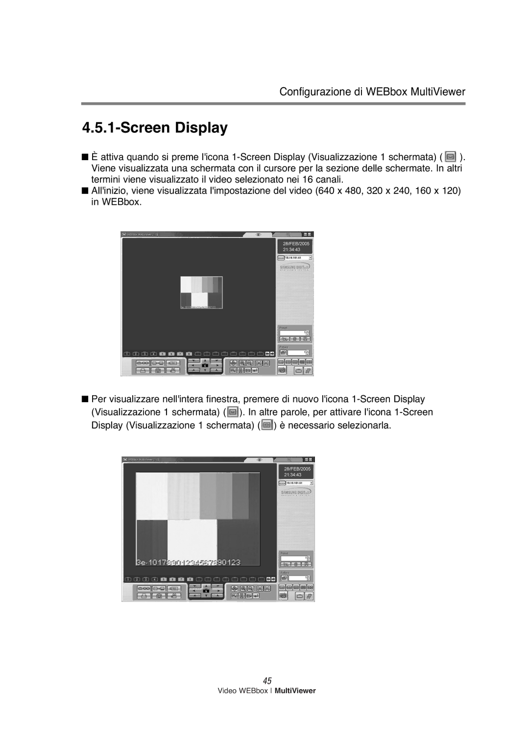 Samsung SNS-200P manual Screen Display 