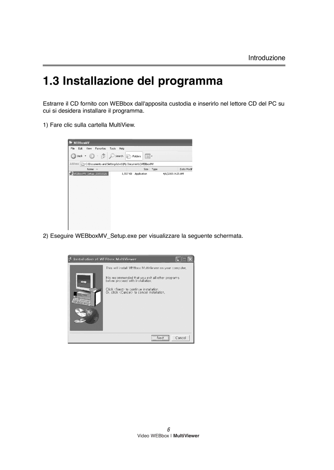 Samsung SNS-200P manual Installazione del programma 