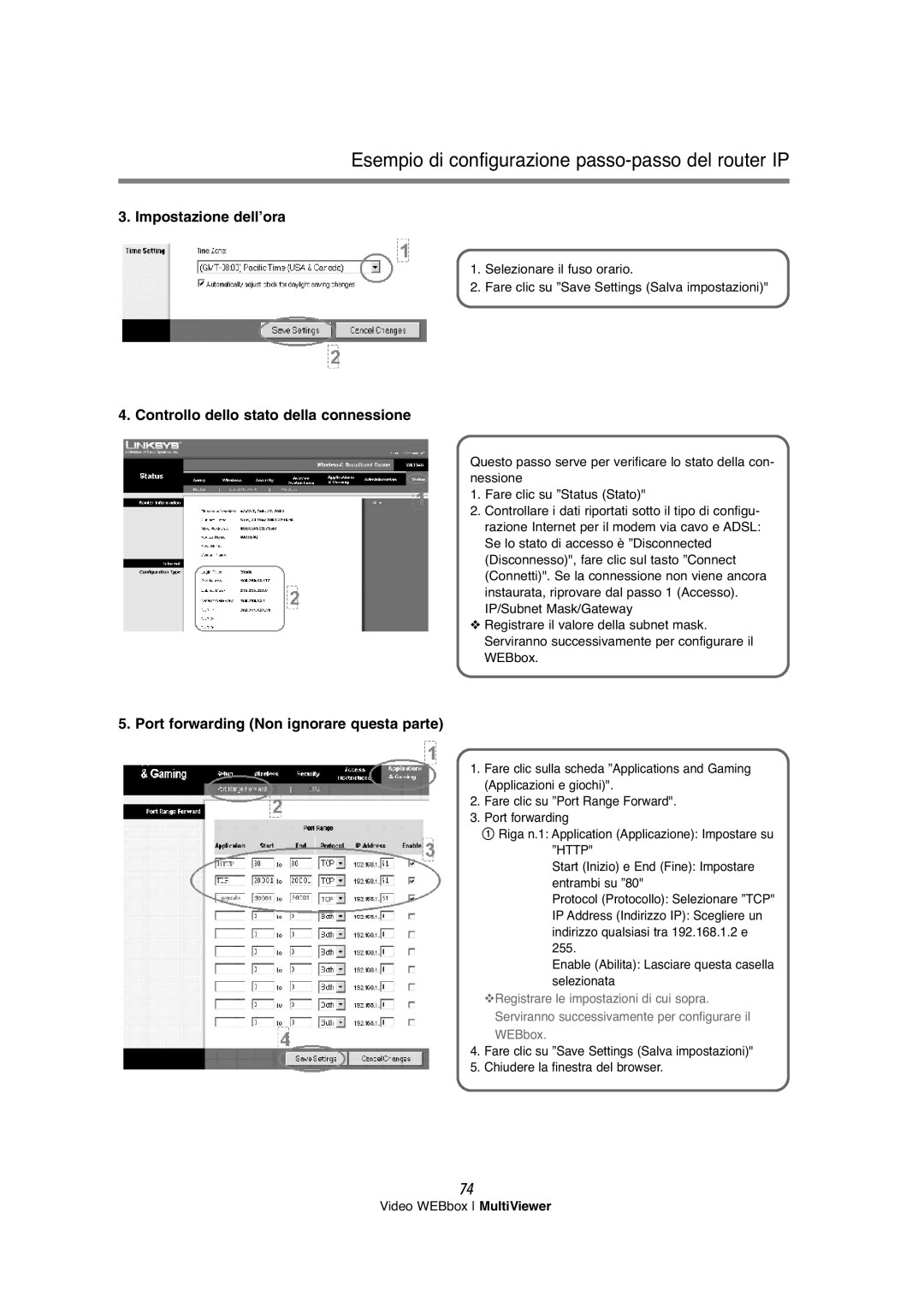 Samsung SNS-200P manual Esempio di configurazione passo-passo del router IP 