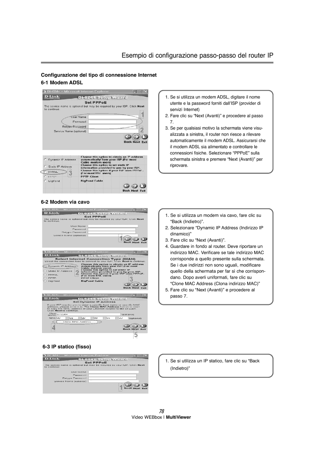 Samsung SNS-200P manual Static Fixed IP 