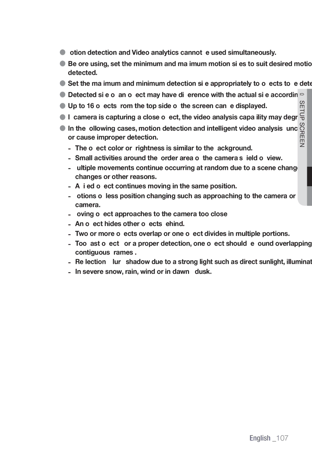 Samsung SNB-7002, SNV-7082, SND-7082F user manual Severe snow, rain, wind or in dawn / dusk 