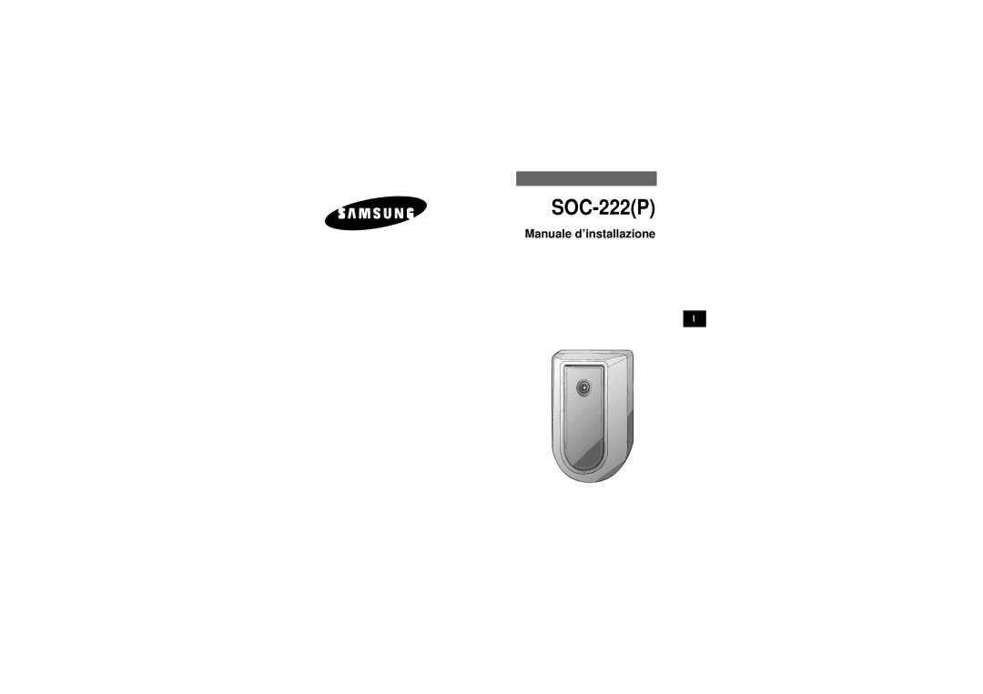 Samsung SOC-222P/W manual Manuale d’installazione 