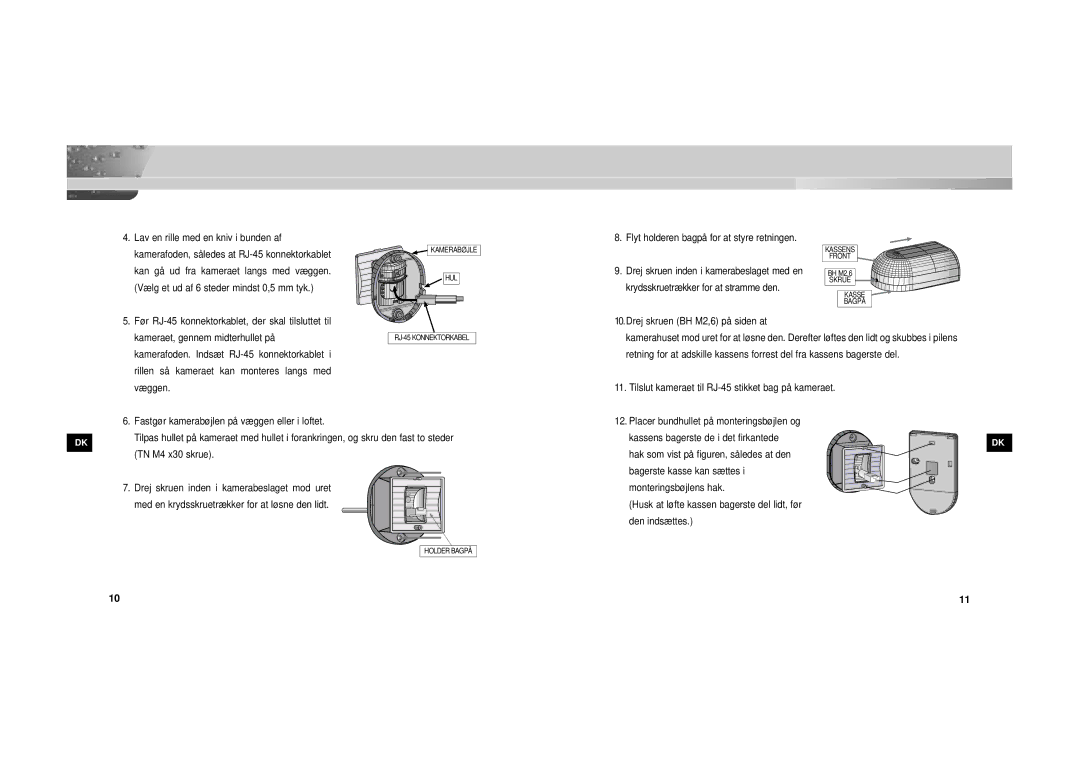 Samsung SOC-222P/W manual Lav en rille med en kniv i bunden af 