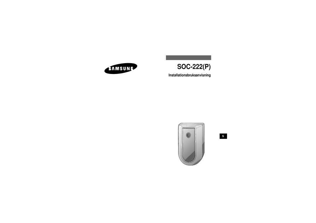 Samsung SOC-222P/W manual Installationsbruksanvisning 