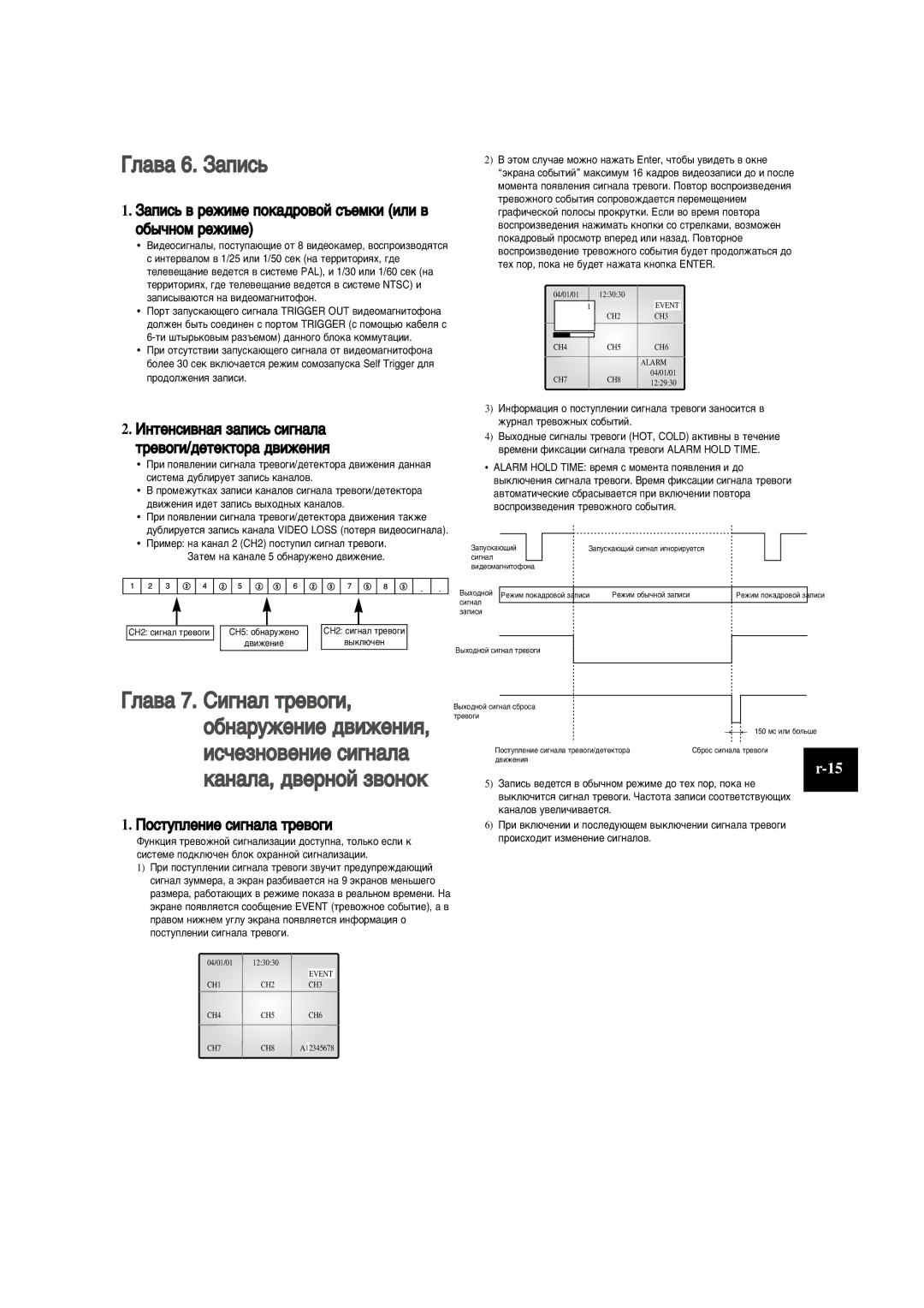 Samsung SOM-080AN manual »Ìúâìòë‚Ì‡ˇ Á‡Ôëò¸ Òë„Ì‡Î‡ Úâ‚Ó„Ë/‰Âúâíúó‡ ‰‚Ëêâìëˇ, «‡ÚÂÏ Ì‡ Í‡Ì‡ÎÂ 5 Ó·Ì‡ÛÊÂÌÓ ‰‚ËÊÂÌËÂ 