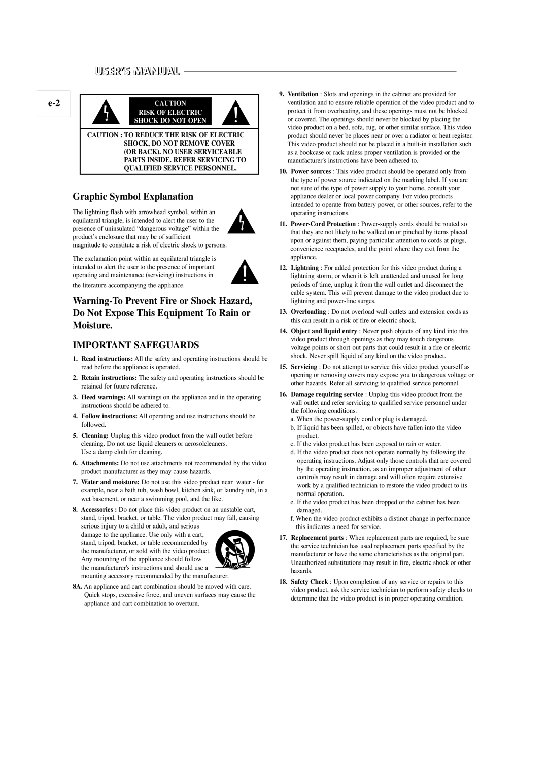 Samsung SOM-080AN manual Graphic Symbol Explanation, Important Safeguards, Literature accompanying the appliance 