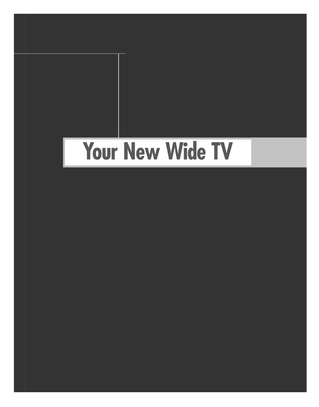 Samsung SP-46L3HR, SP-50L3HR, SP-56L3HR, SP-61L3HR manual Your New Wide TV 