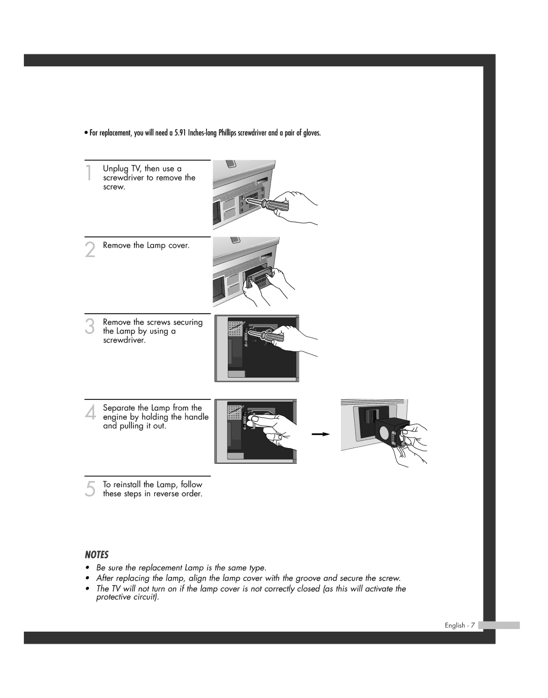 Samsung SP-46L3HR, SP-50L3HR, SP-56L3HR, SP-61L3HR manual English 