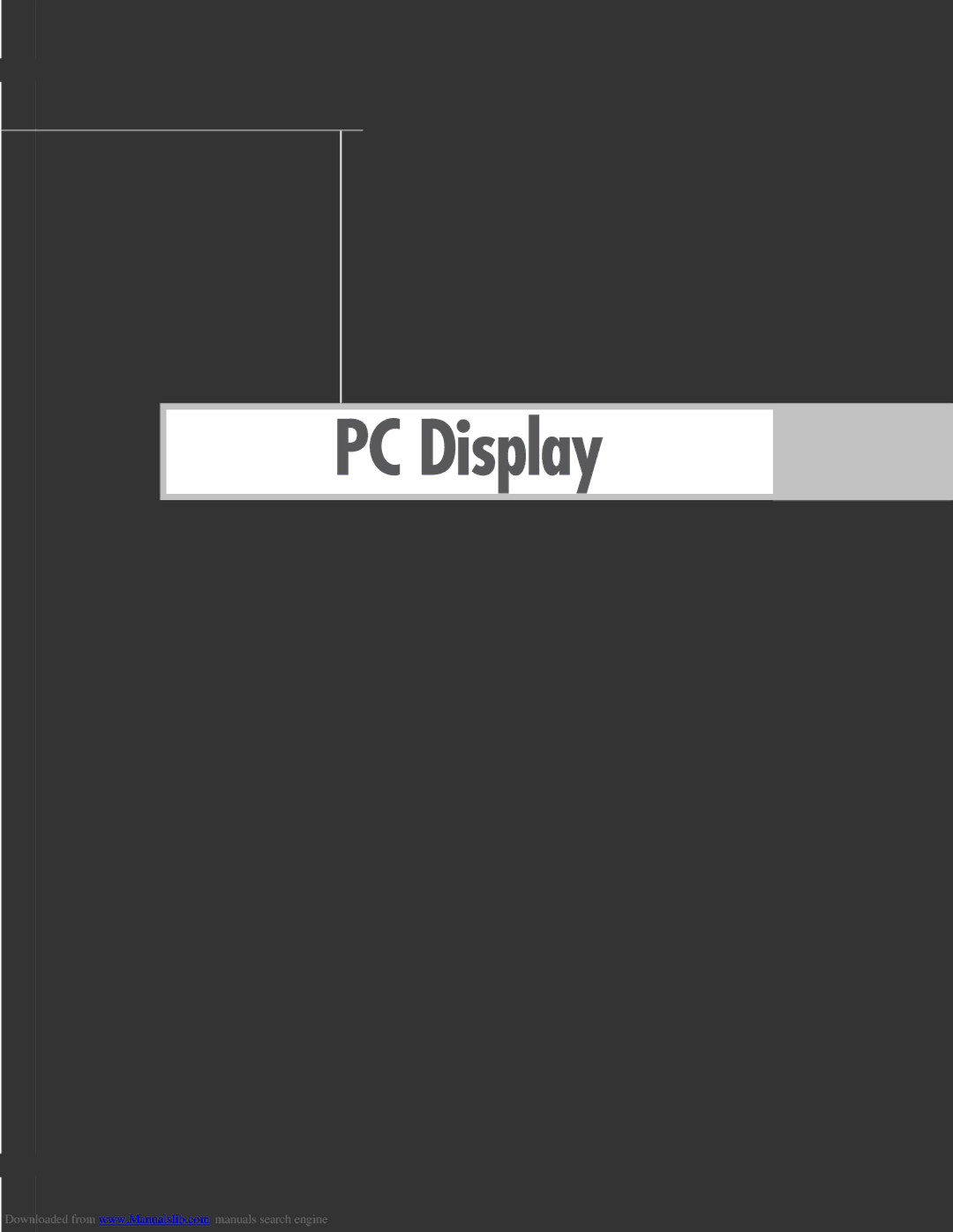 Samsung SP-50L3HR, SP-56L3HR, SP-61L3HR manual PC Display 