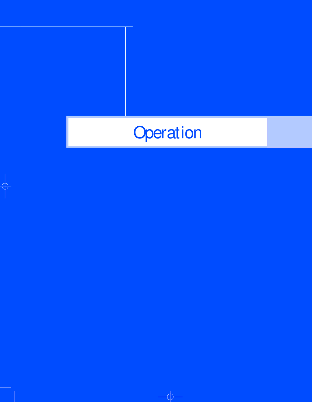 Samsung SP-56L7HR, SP-50L7HR instruction manual Operation 