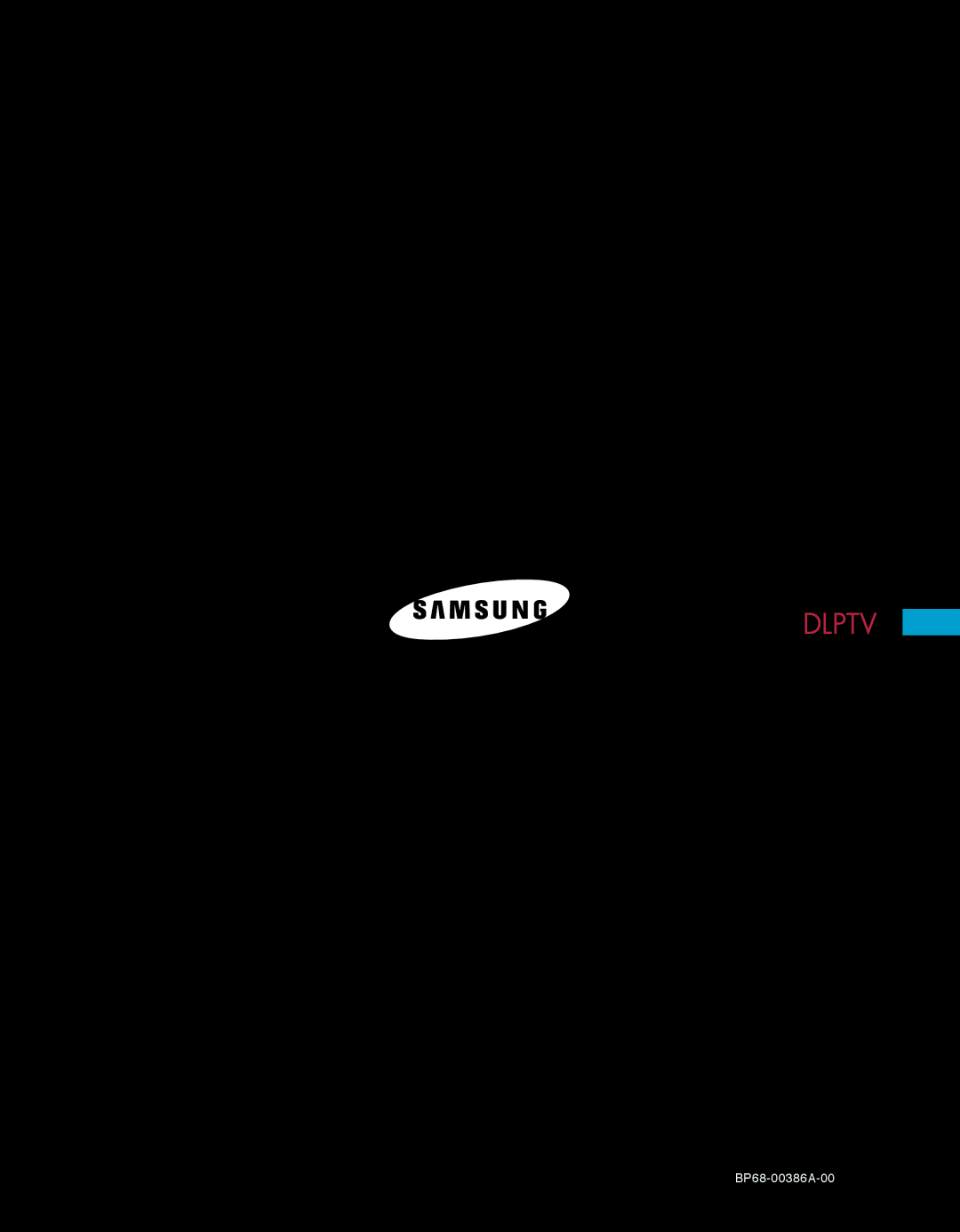 Samsung SP-61L3HR instruction manual BP68-00386A-00 