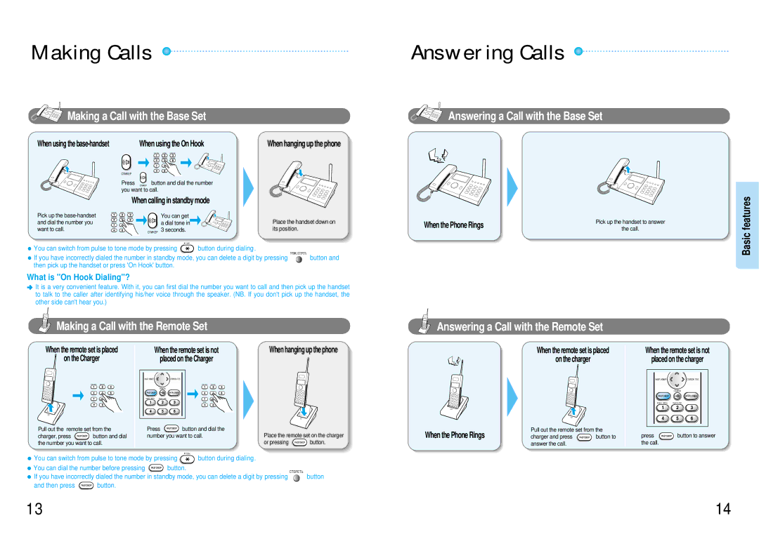 Samsung SP-C700R manual Features, Basic 