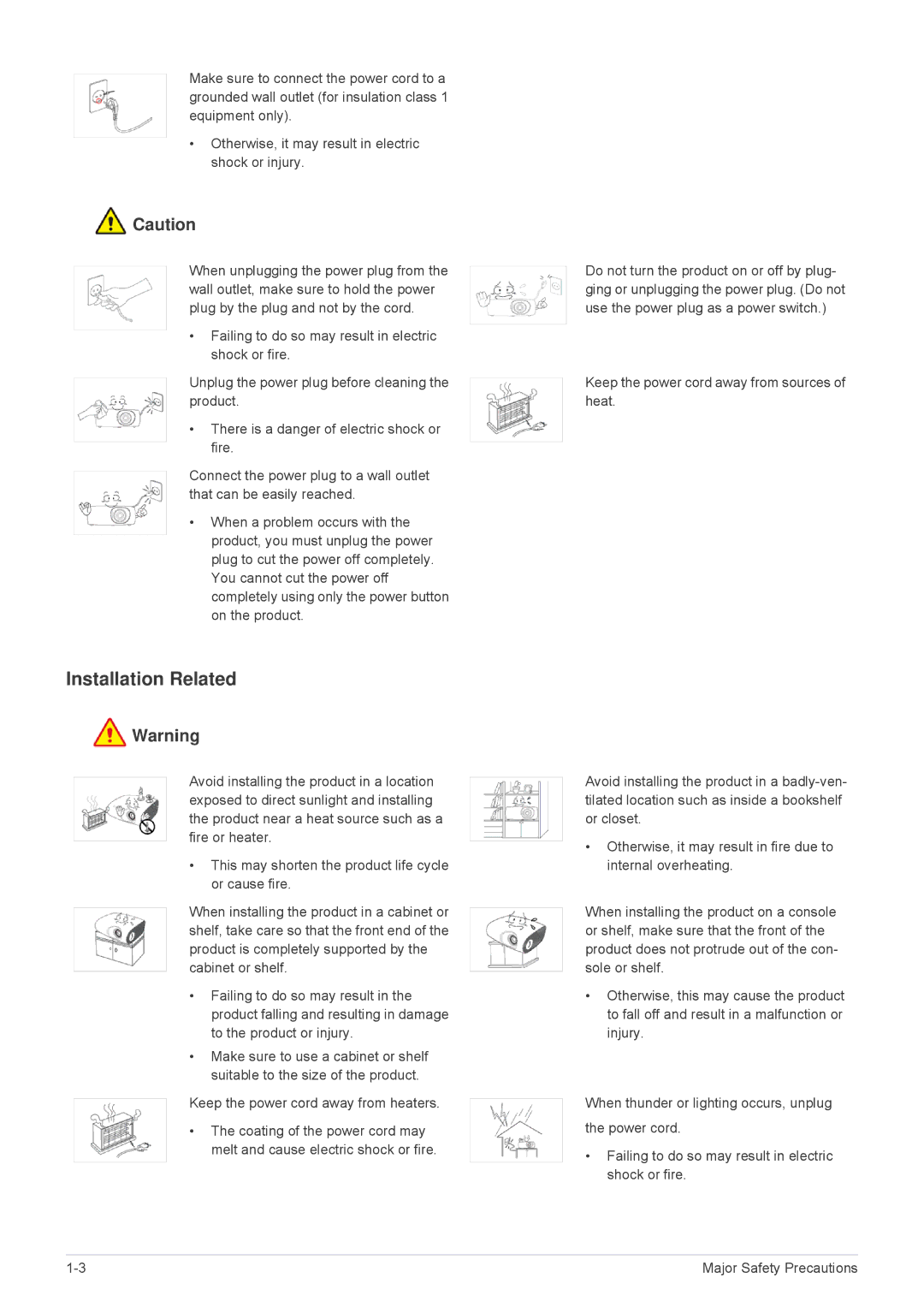 Samsung SP-M250, SP-M220, SP-M200 specifications Installation Related 