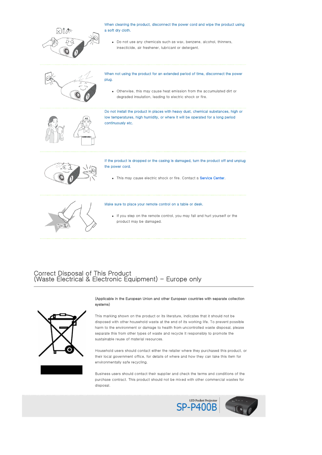 Samsung SP-P400B manual Make sure to place your remote control on a table or desk 