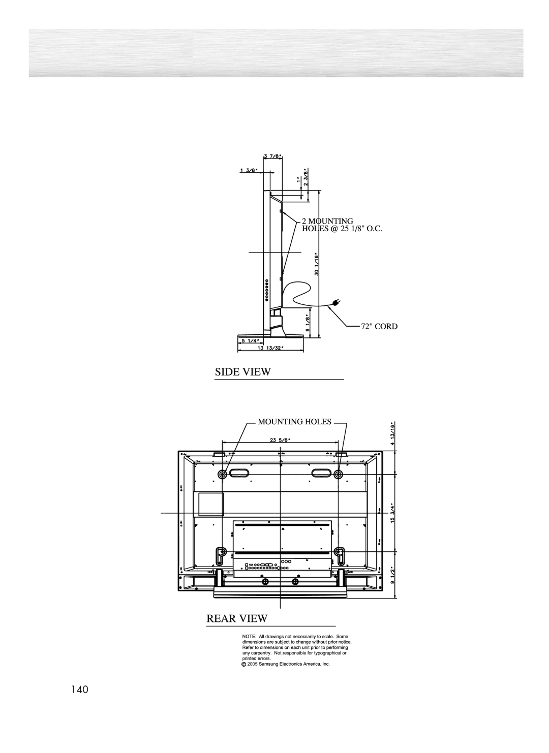 Samsung SP-R4232 manual 140 