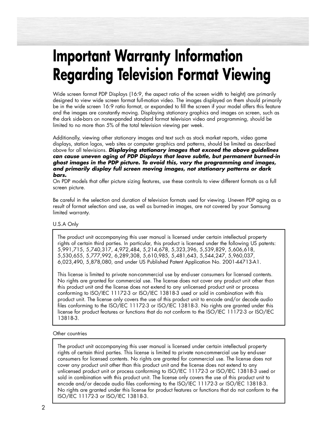 Samsung SP-R4232 manual 