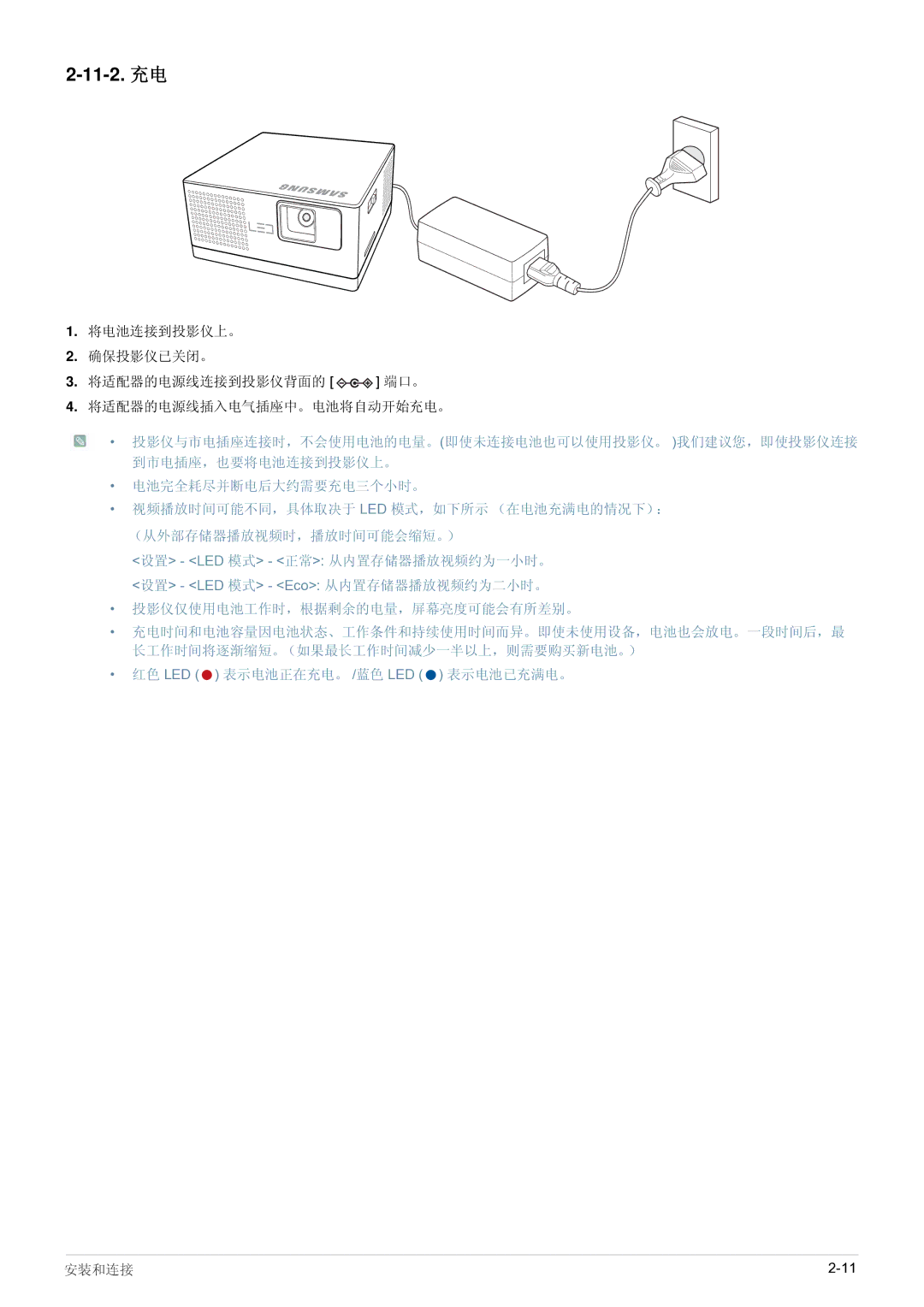 Samsung SP0351VBX/EN manual 11-2 