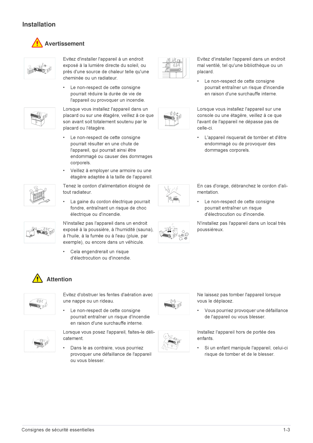 Samsung SP1005XWX/EN, SP1055XWX/EN manual Installation 