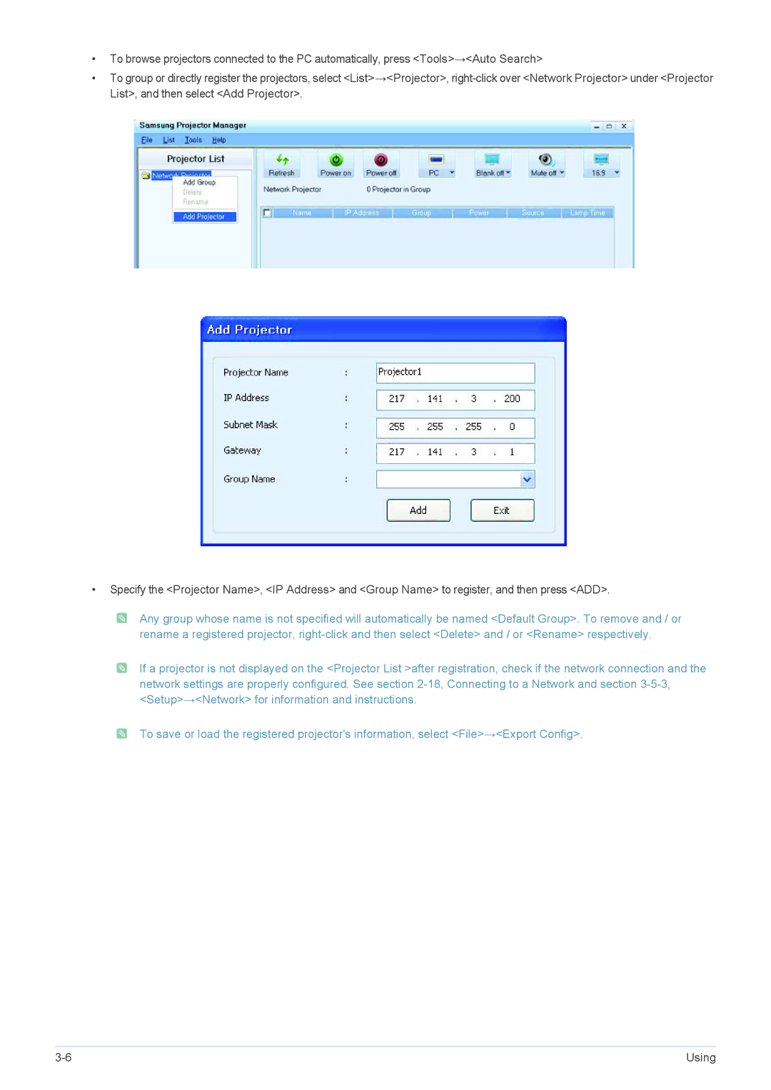 Samsung SP1055XWX/EN, SP1055XWX/ZX manual Using 