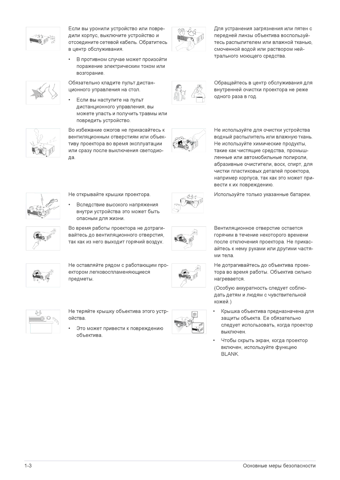 Samsung SP1055XWX/EN manual Blank 