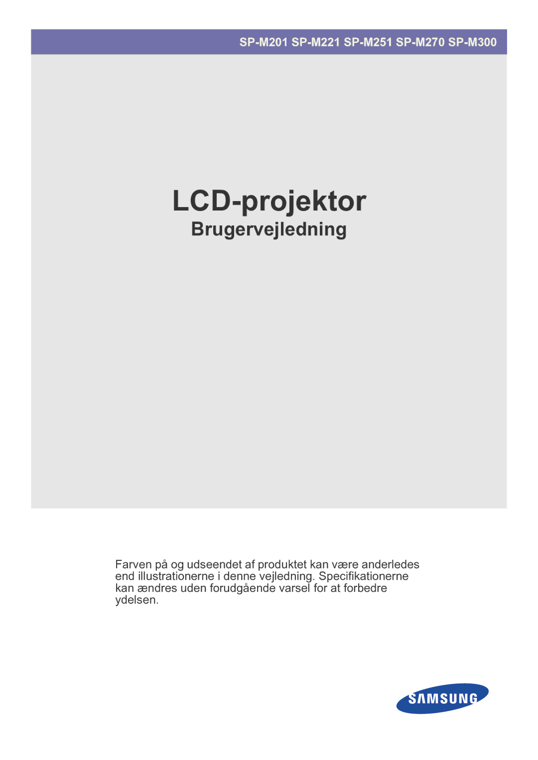 Samsung SP2203XWCX/EN manual LCD-projektor 