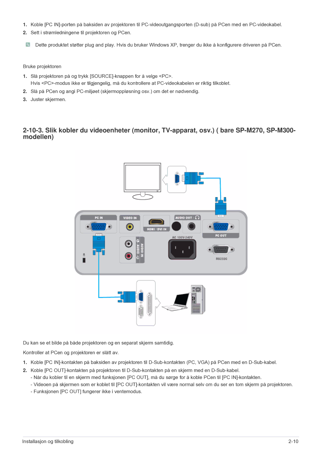 Samsung SP2203XWCX/EN manual 