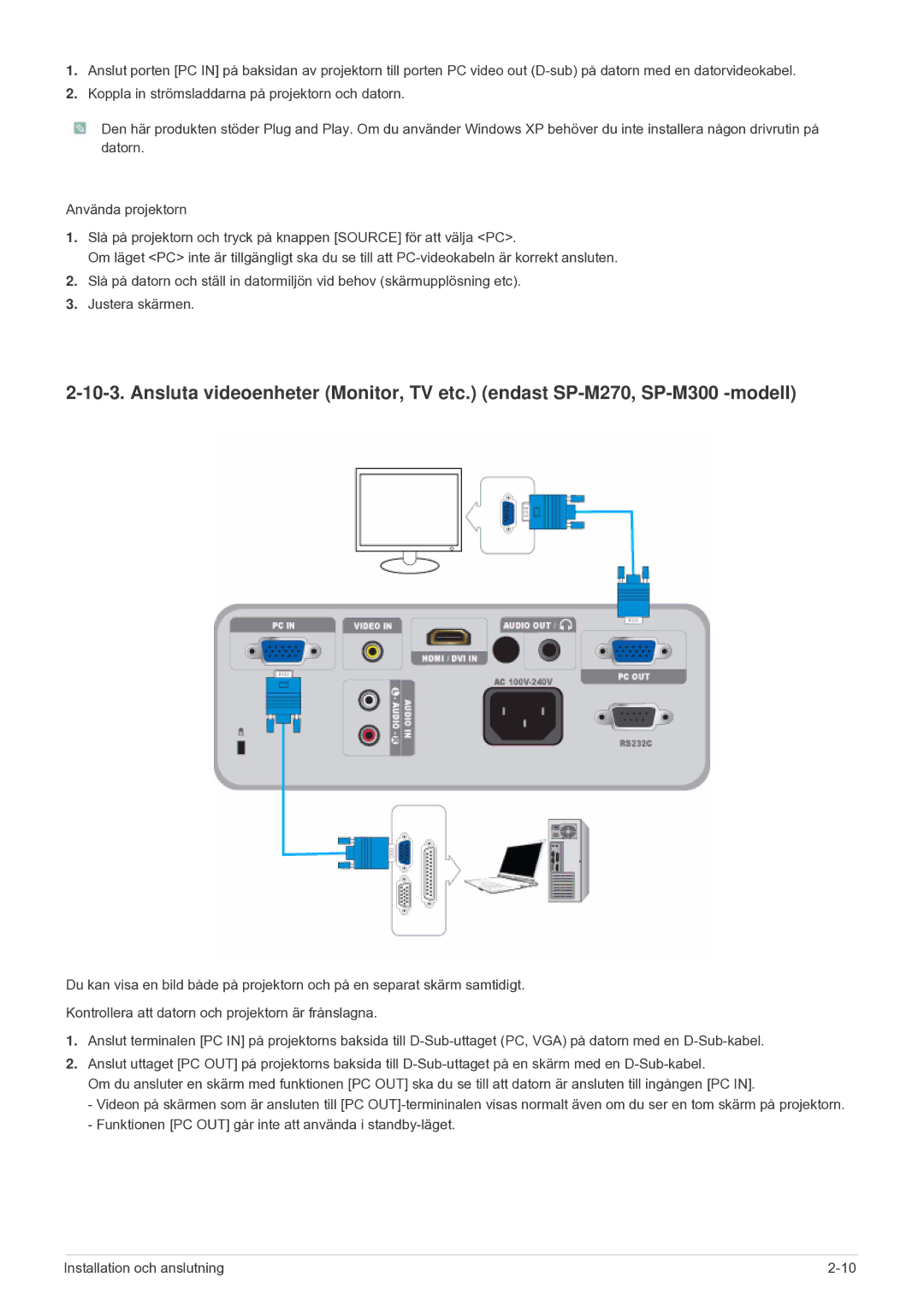 Samsung SP2203XWCX/EN manual 