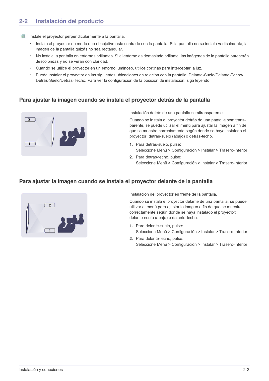 Samsung SP2003SWX/EN, SP2503SWX/EN manual Instalación del producto 