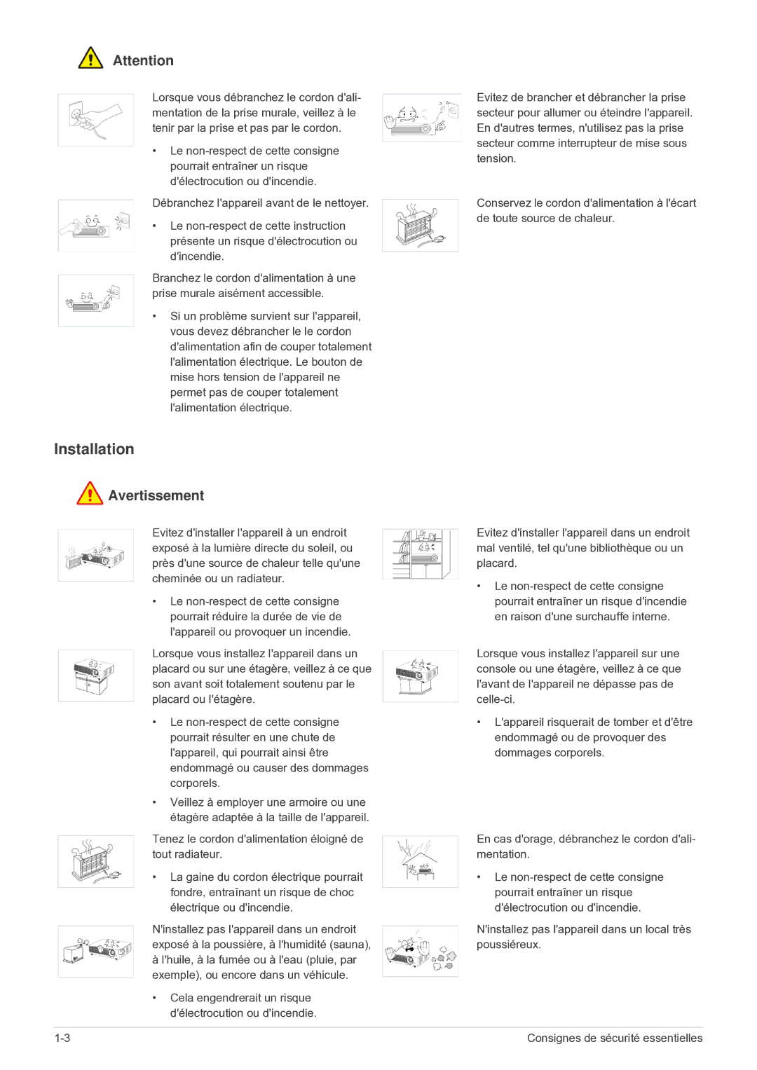 Samsung SP2503WWX/EN manual Installation 