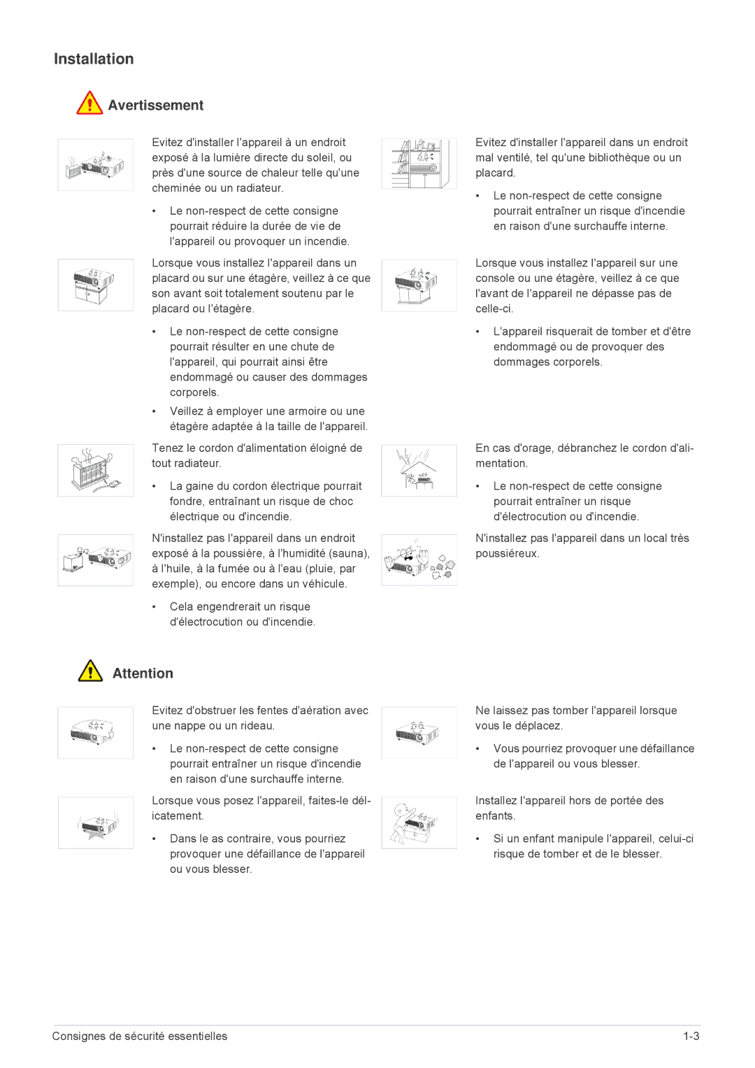 Samsung SP2203XWCX/EN, SP2503XWCX/EN manual Installation 