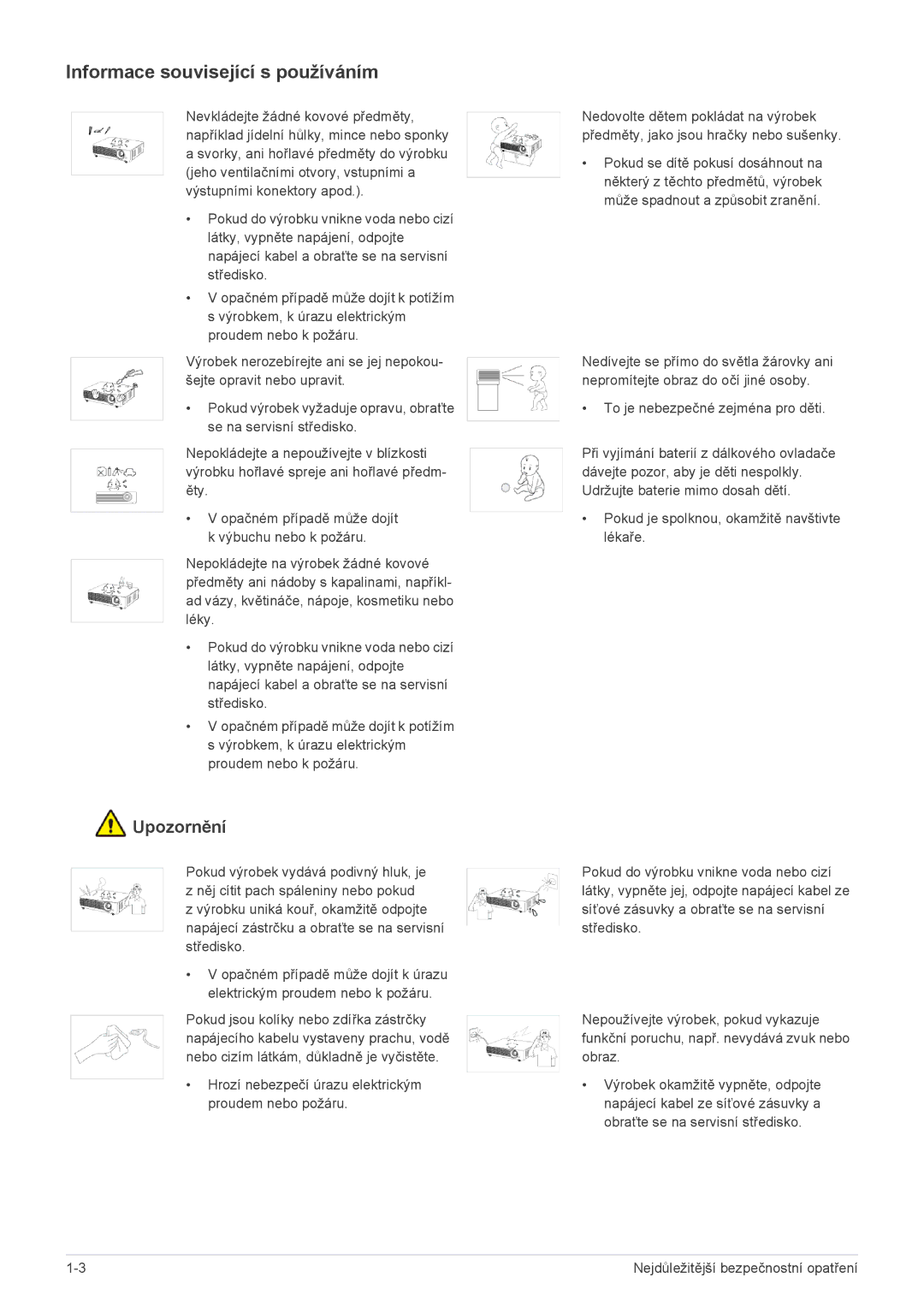 Samsung SP2503XWCX/EN, SP2203XWCX/EN manual Informace související s používáním 