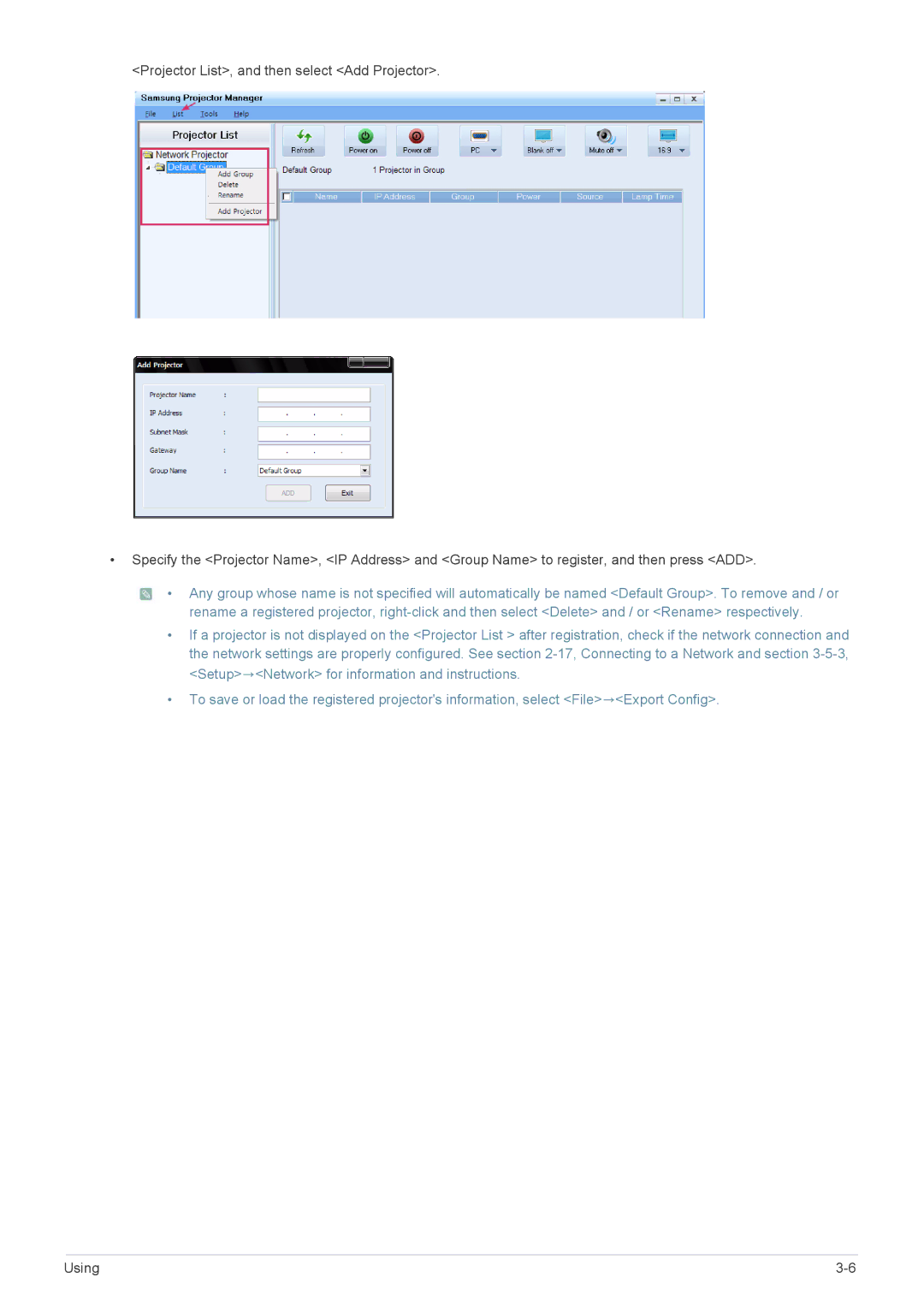 Samsung SP2253XWCX/EN, SP2553XWCX/EN, SP2553XWCX/NG manual Using 