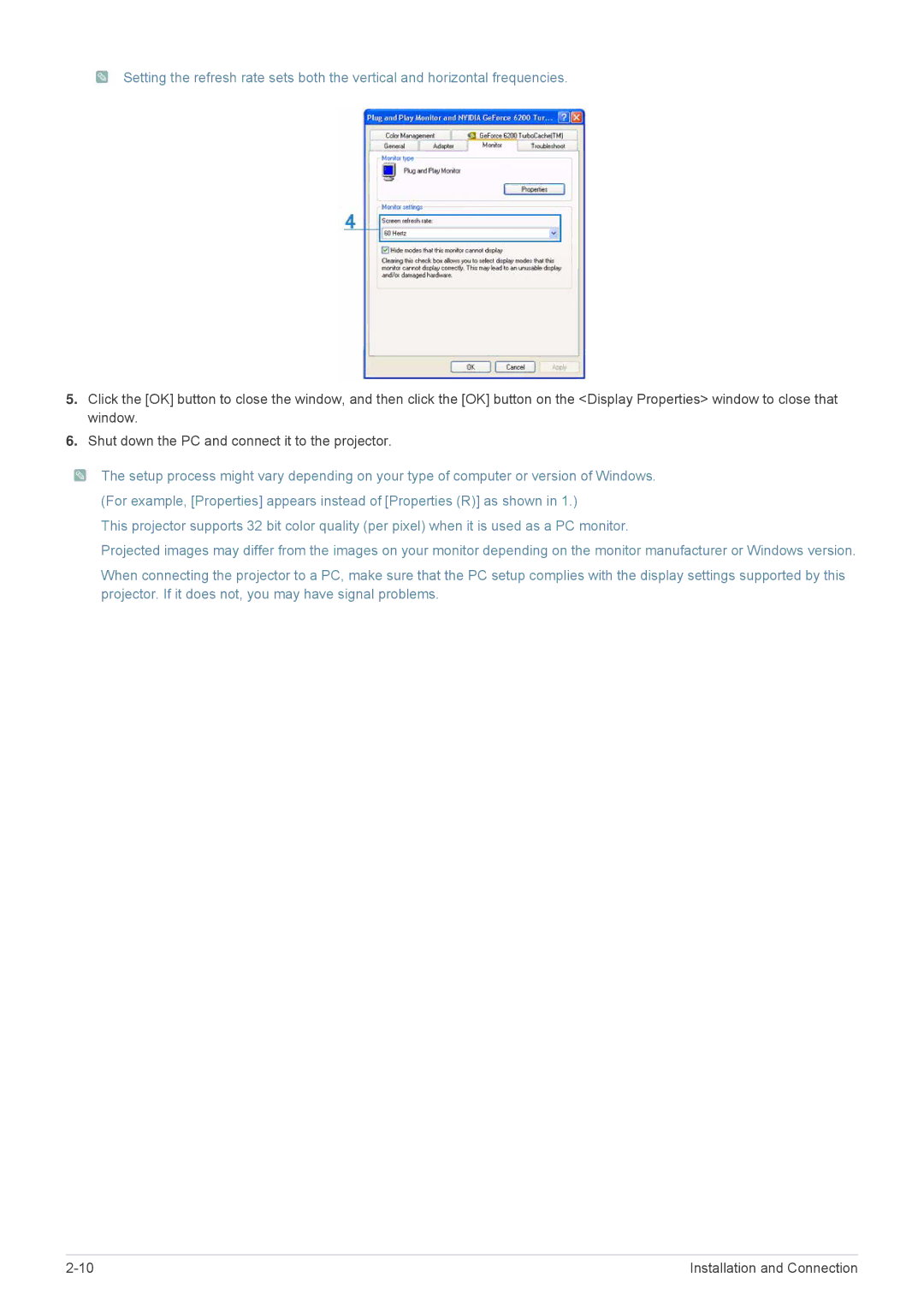 Samsung SP2703XWX/EN, SP3003XWX/XY, SP3003XWX/EN manual Installation and Connection 