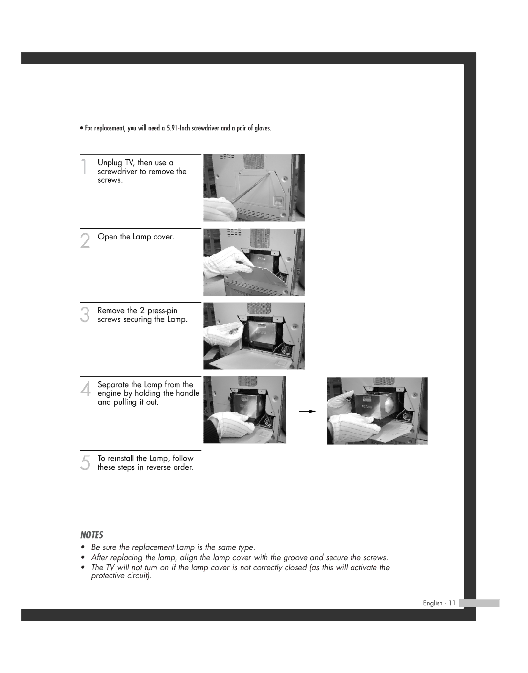 Samsung SP50L7HD manual English 