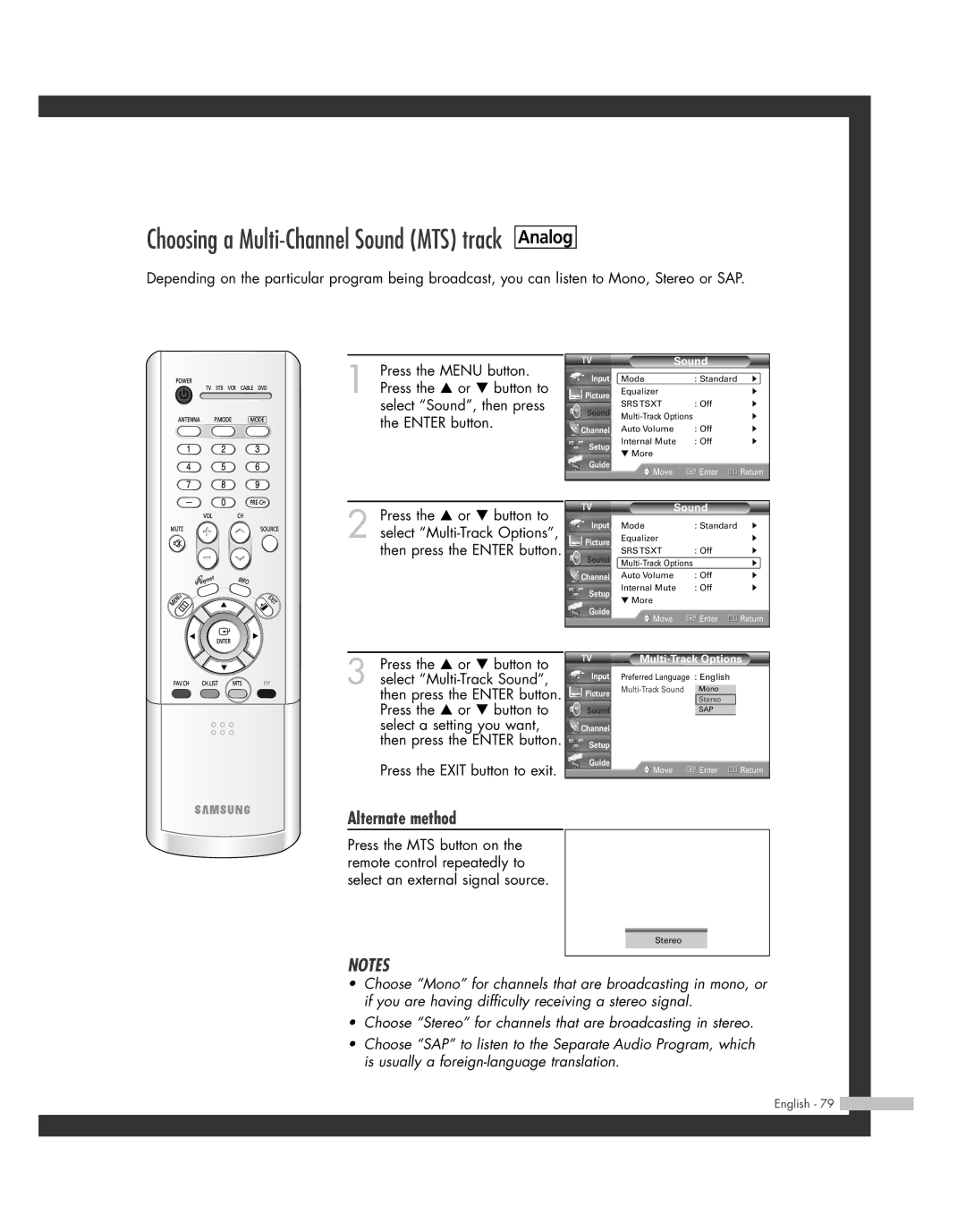 Samsung SP50L7HD manual Input Preferred Language English Picture 