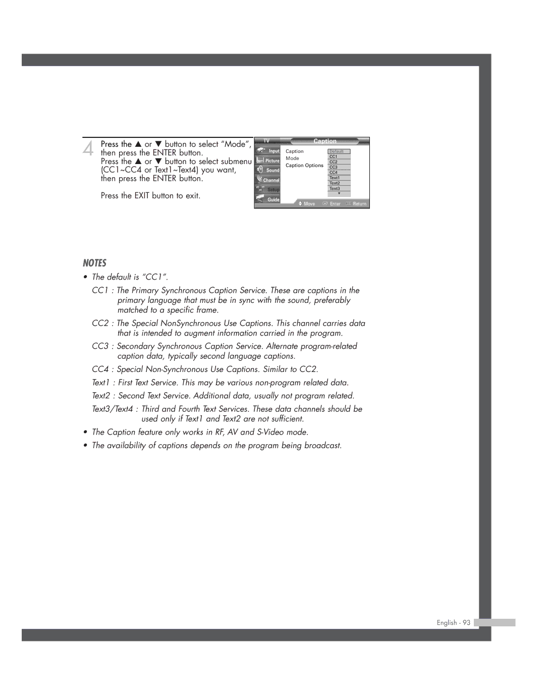 Samsung SP50L7HD manual Default 