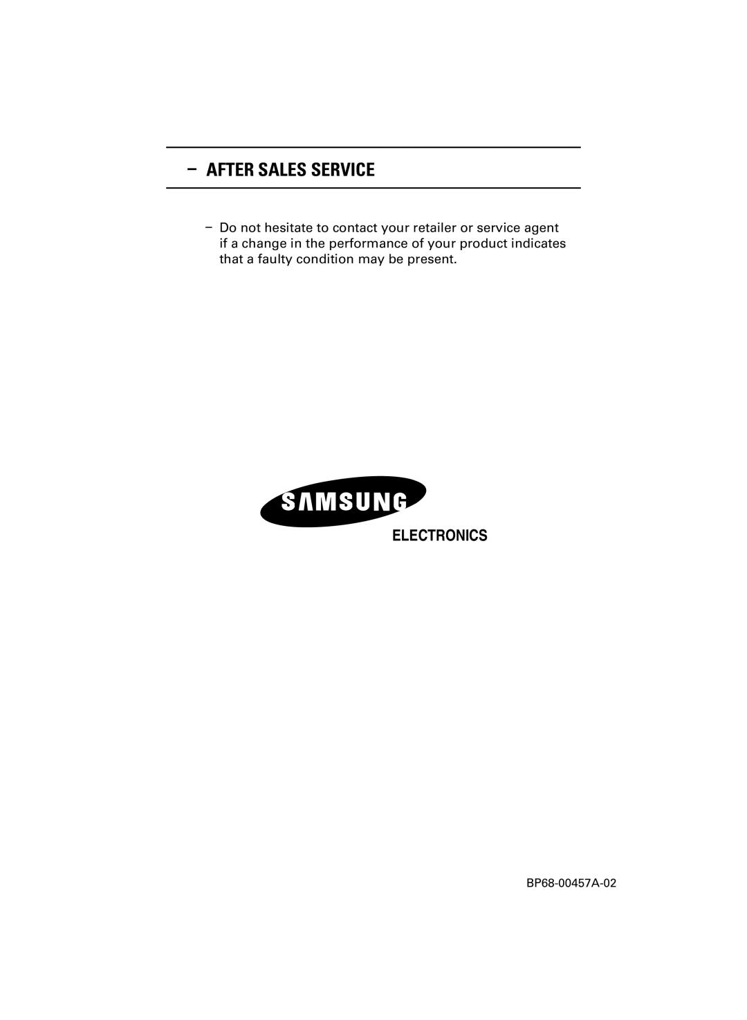 Samsung SP47Q5, SP54R1, SP43R1 manual After Sales Service 