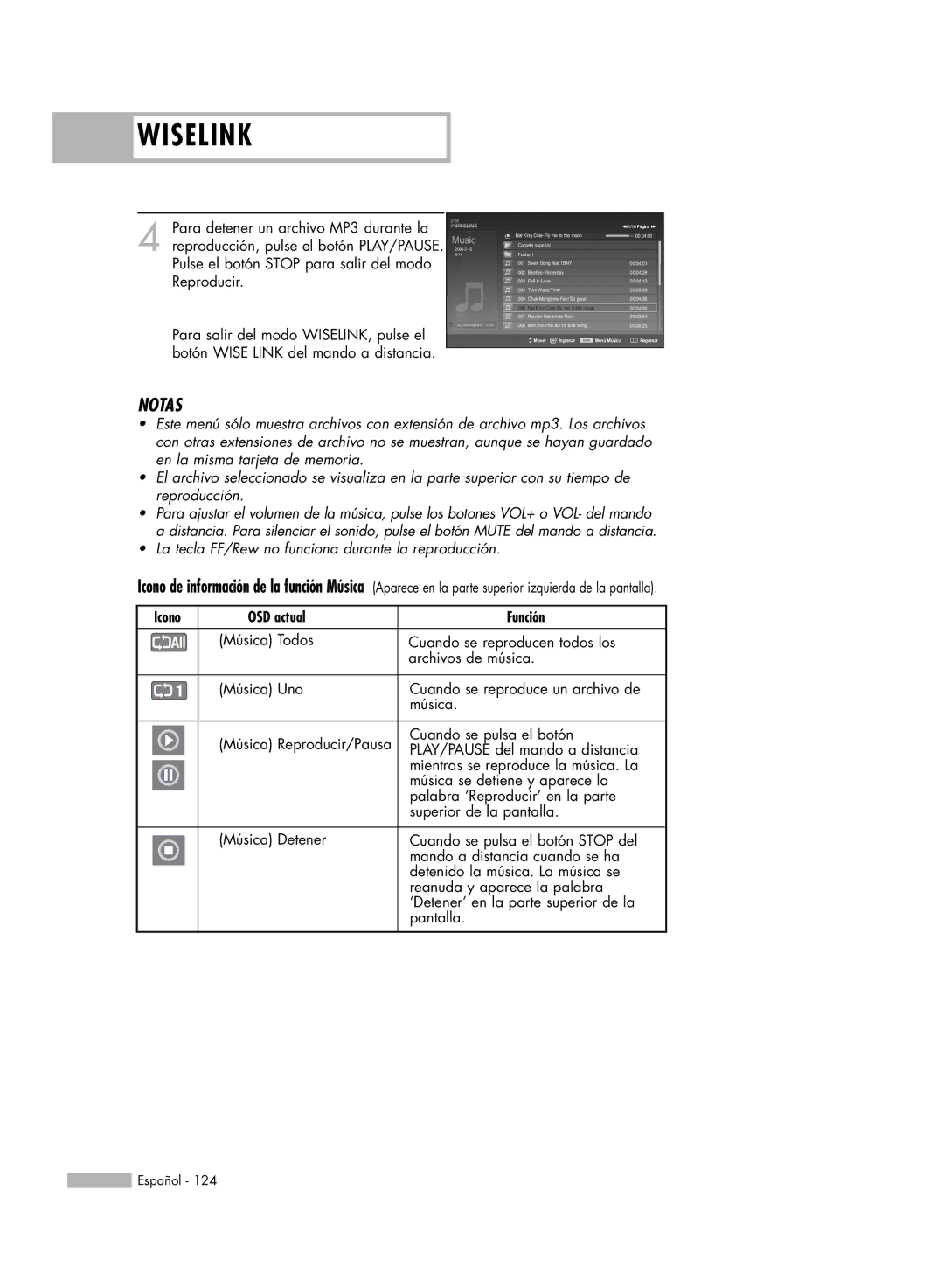 Samsung SP-61K3HD, SP56K3HD, SP-50K3HD manual OSD actual Función 