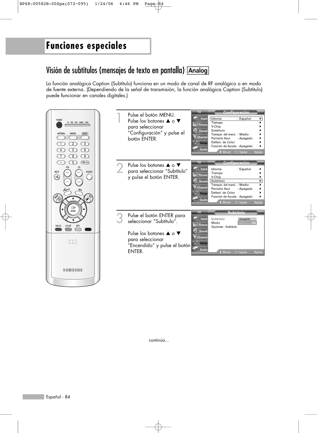 Samsung SP46L6HN, SP61L6HN, SP56L6HN, SP50L6HN, SP42L6HN manual Subtítulo 