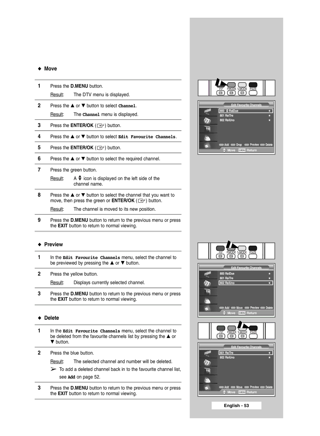 Samsung SP50L6HD, SP67L6HD manual Move 